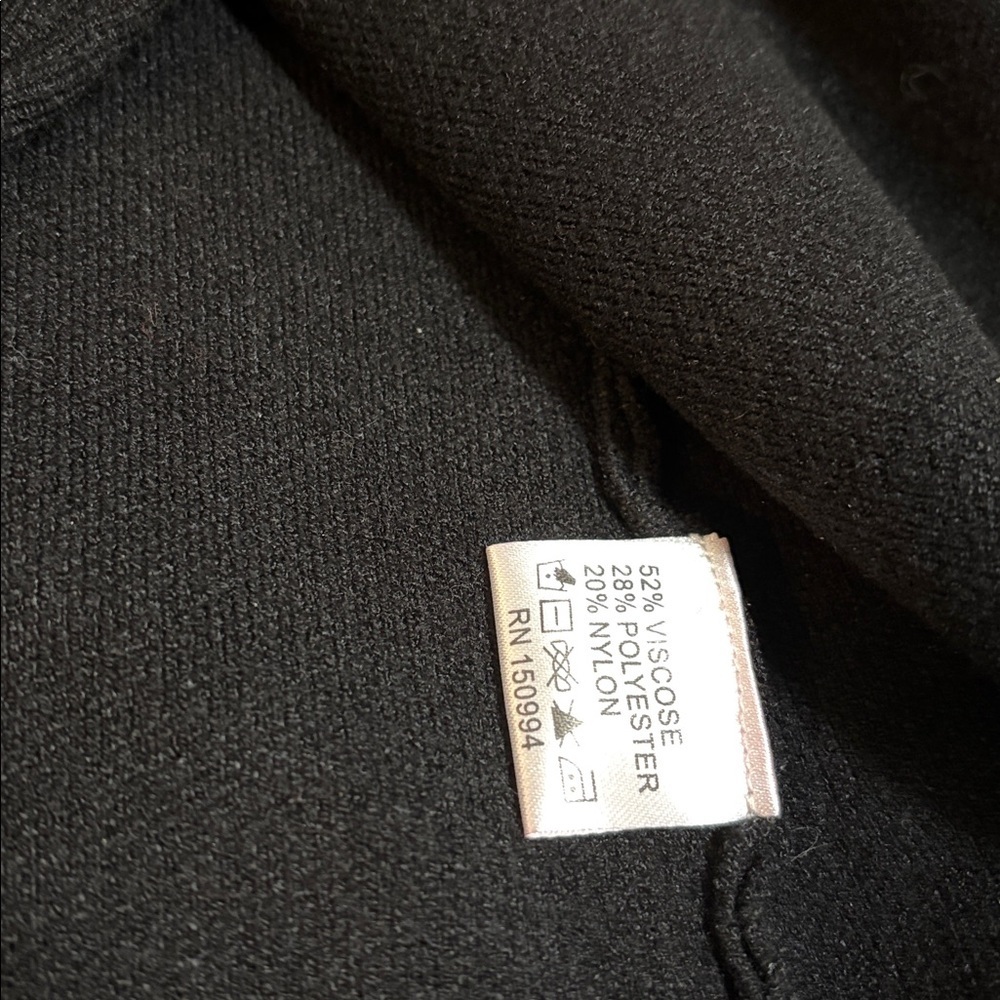 BELLDINI (MP) Knit Cardigan Rhinestones Eyelash Trim Black - Medium Petite - Picture 10 of 13